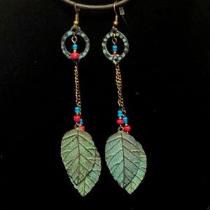 3/$25 Feather boho earrings
